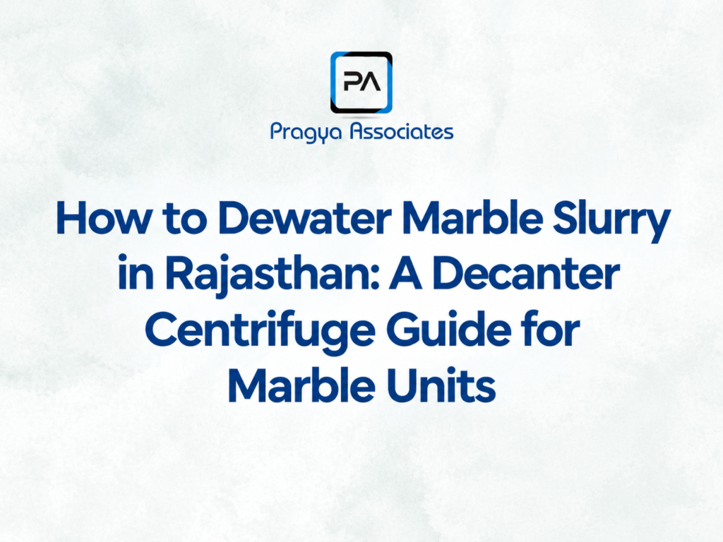Decanter centrifuge for marble slurry dewatering in Rajasthan